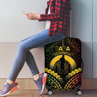 Vanuatu Happy Father's Day Luggage Cover Mi Lavem Yu Papa Polynesian Tribal LT05 - Polynesian Pride