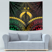Vanuatu Happy Father's Day Tapestry Mi Lavem Yu Papa Polynesian Tribal