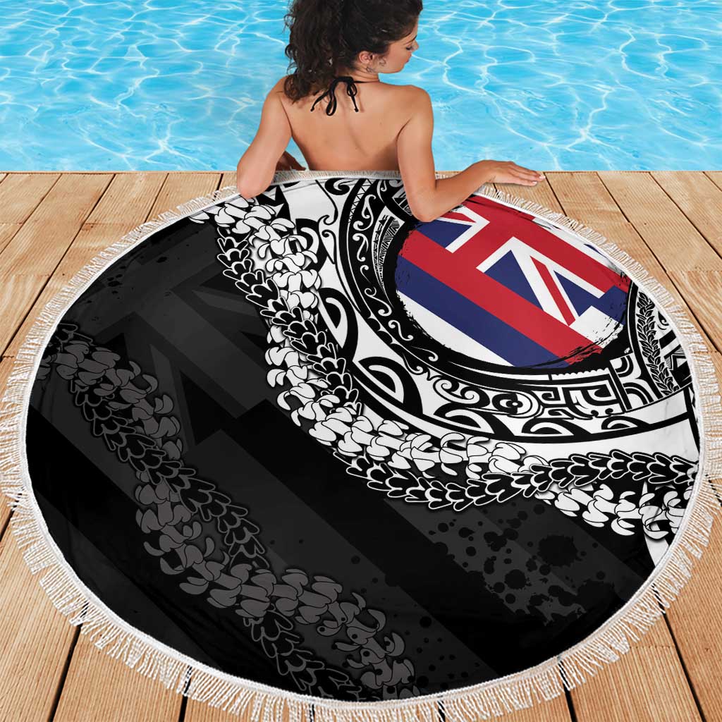 Hawaii Flag Day Beach Blanket Hawaiian Maile Lei
