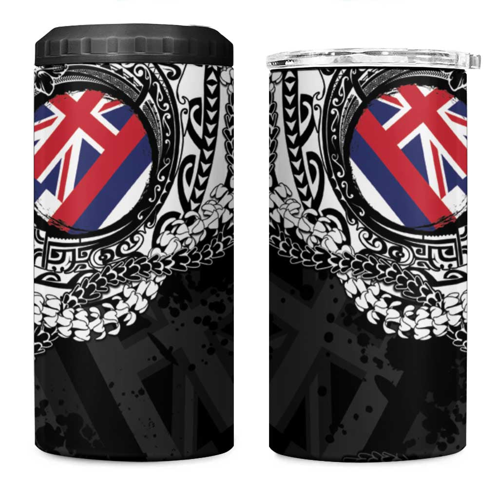 Hawaii Flag Day 4 in 1 Can Cooler Tumbler Hawaiian Maile Lei