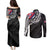 Hawaii Flag Day Couples Matching Puletasi and Long Sleeve Button Shirt Hawaiian Maile Lei