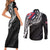 Hawaii Flag Day Couples Matching Short Sleeve Bodycon Dress and Long Sleeve Button Shirt Hawaiian Maile Lei