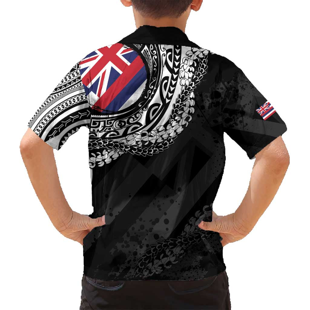 Hawaii Flag Day Family Matching Long Sleeve Bodycon Dress and Hawaiian Shirt Hawaiian Maile Lei LT05 - Polynesian Pride
