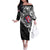 Hawaii Flag Day Family Matching Off The Shoulder Long Sleeve Dress and Hawaiian Shirt Hawaiian Maile Lei