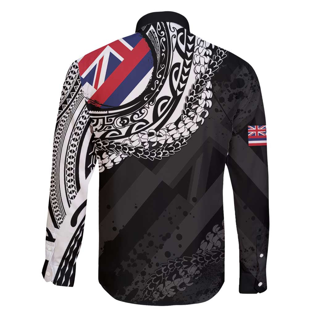 Hawaii Flag Day Family Matching Off Shoulder Short Dress and Hawaiian Shirt Hawaiian Maile Lei