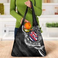 Hawaii Flag Day Grocery Bag Hawaiian Maile Lei