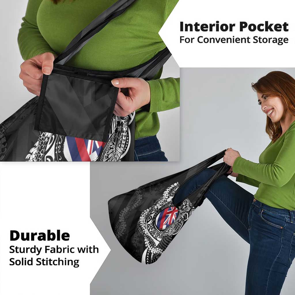 Hawaii Flag Day Grocery Bag Hawaiian Maile Lei