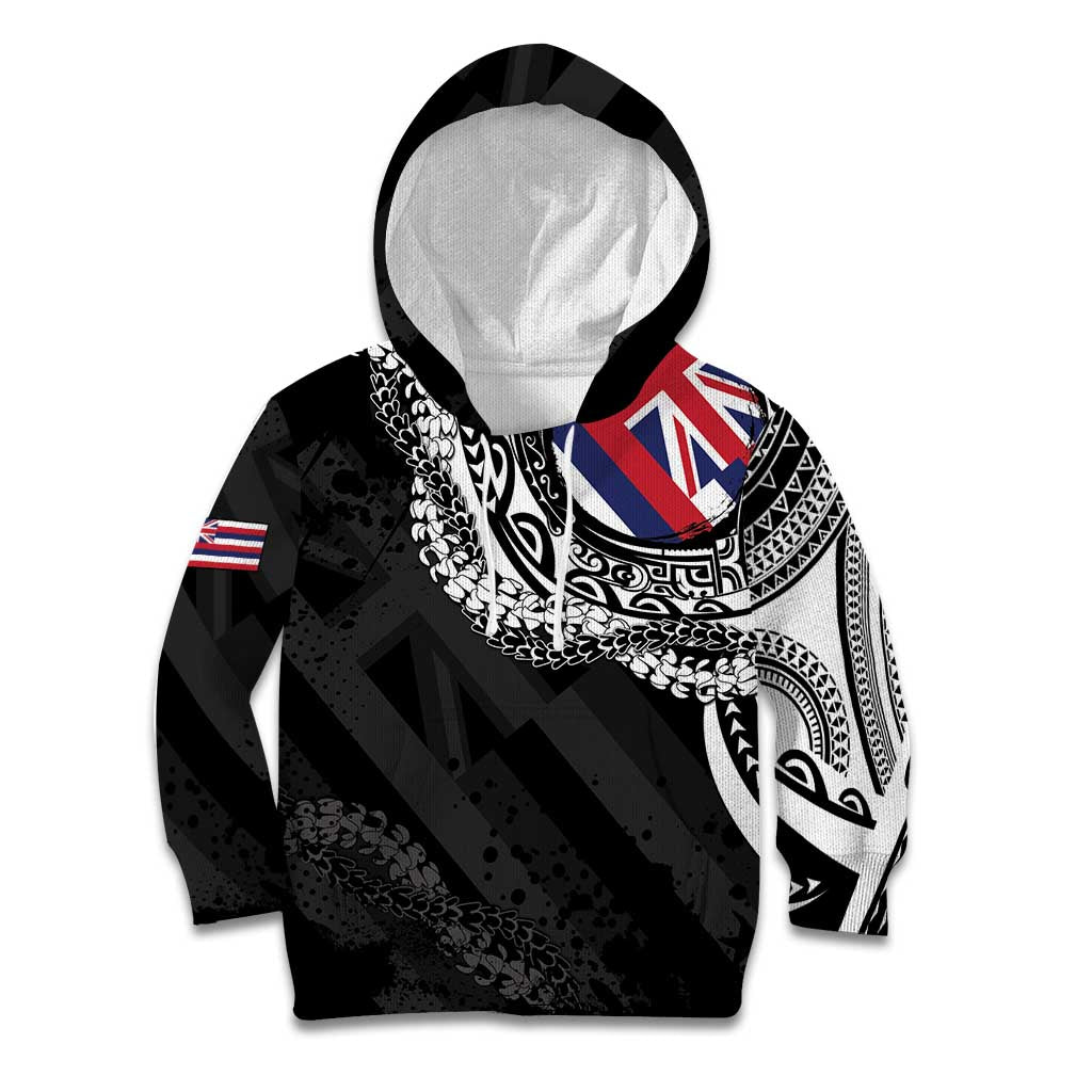Hawaii Flag Day Kid Hoodie Hawaiian Maile Lei