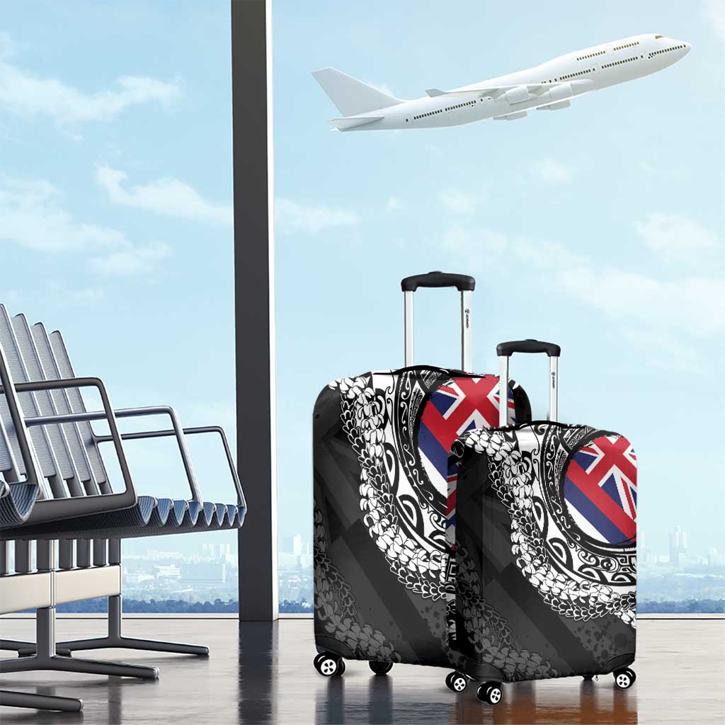Hawaii Flag Day Luggage Cover Hawaiian Maile Lei