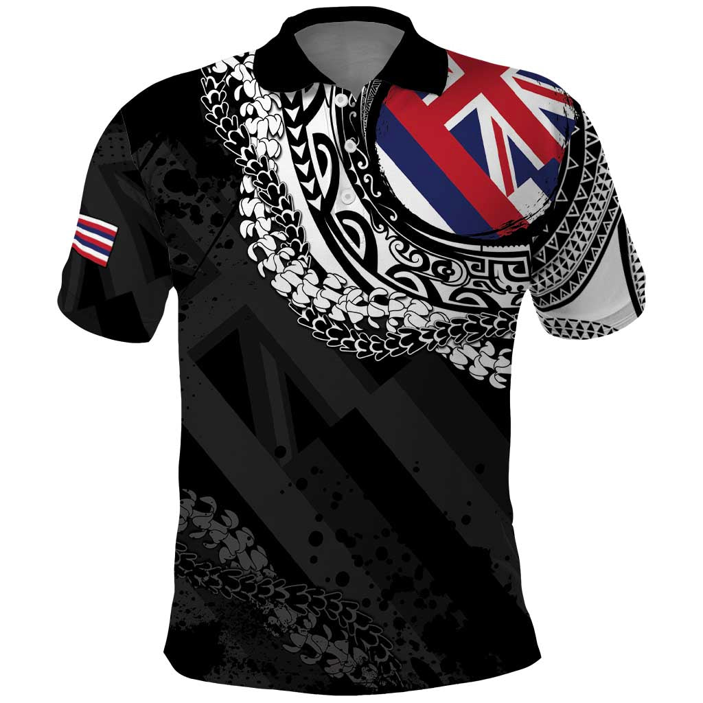 Hawaii Flag Day Polo Shirt Hawaiian Maile Lei