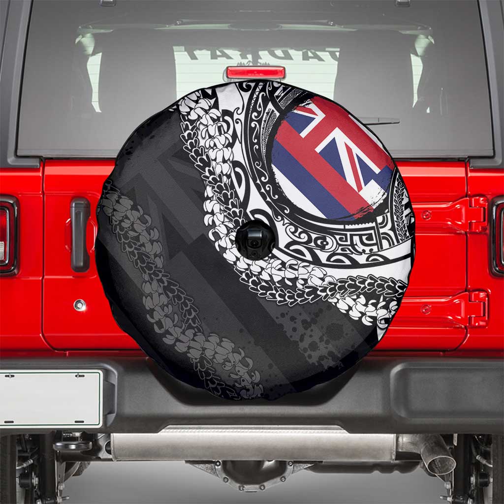 Hawaii Flag Day Spare Tire Cover Hawaiian Maile Lei