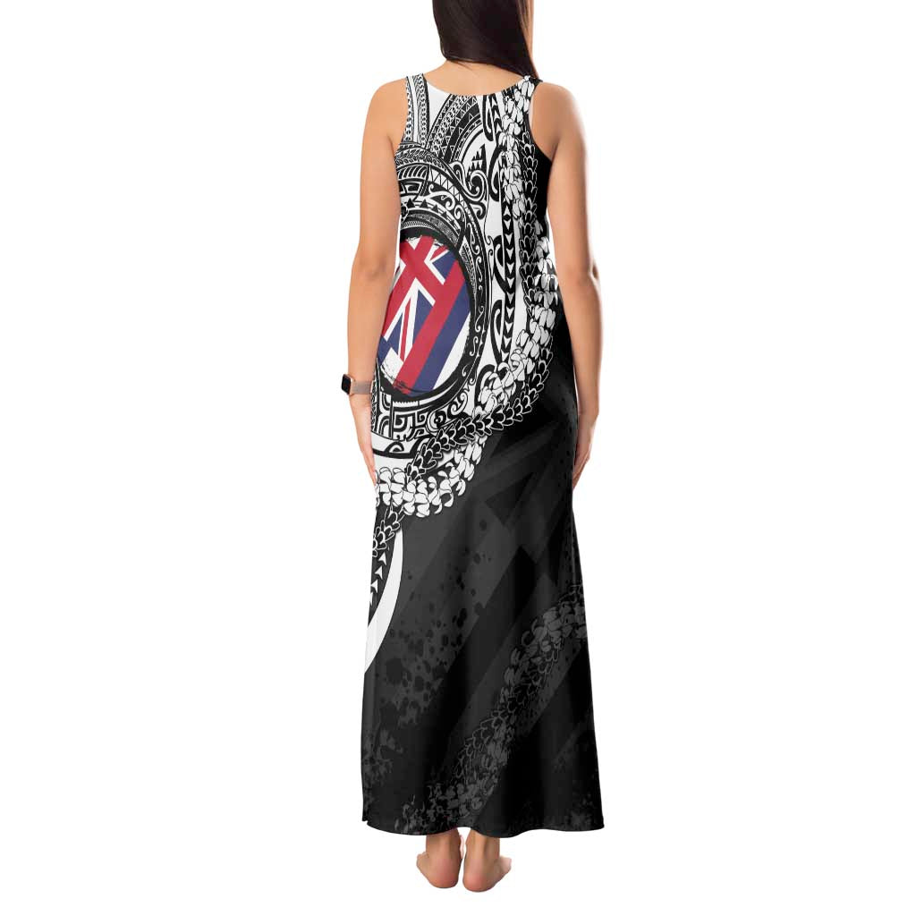 Hawaii Flag Day Tank Maxi Dress Hawaiian Maile Lei