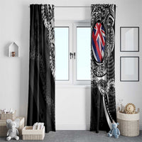 Hawaii Flag Day Window Curtain Hawaiian Maile Lei