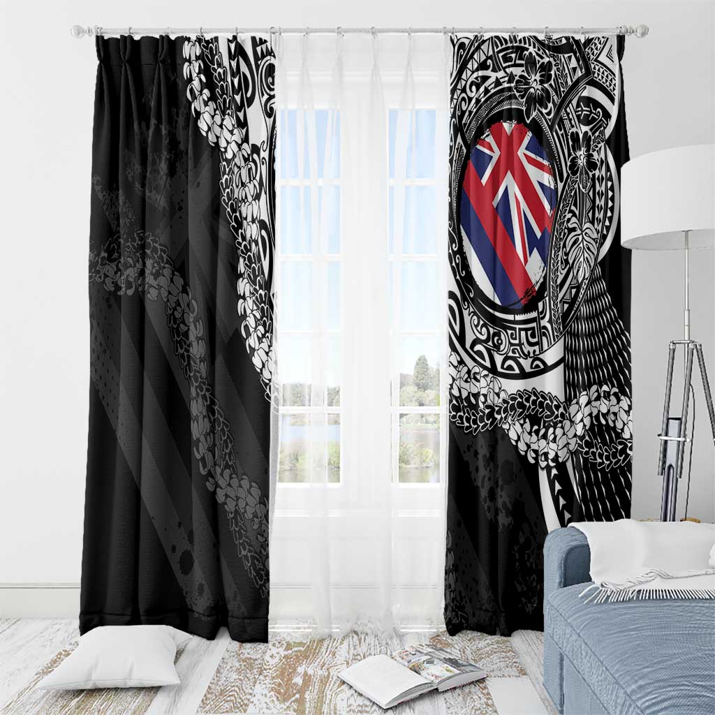 Hawaii Flag Day Window Curtain Hawaiian Maile Lei
