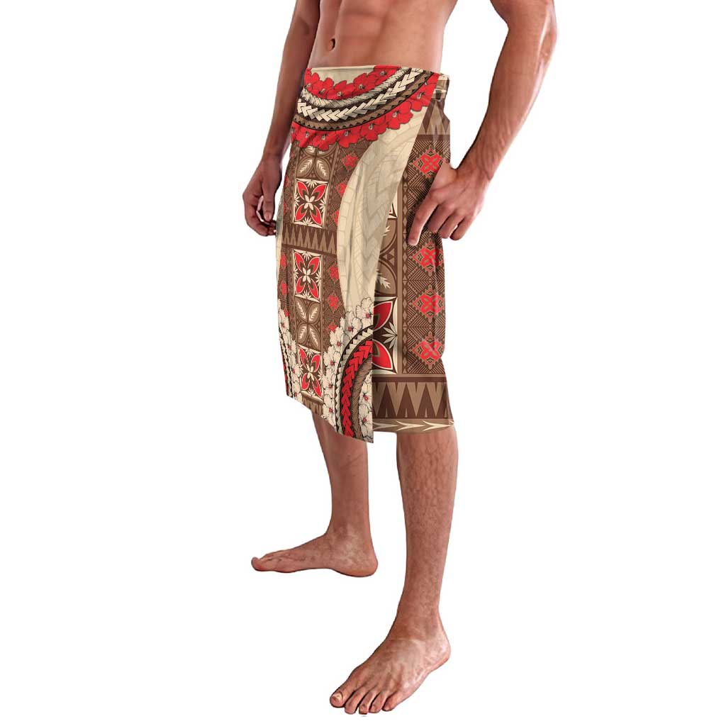 Samoa Language Week Lavalava Samoan Motif With Red Hibiscus