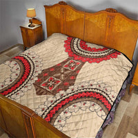 Samoa Language Week Quilt Samoan Motif With Red Hibiscus LT05 - Polynesian Pride