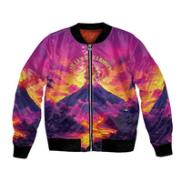 Hawaii Kilauea Volcano Bomber Jacket There Is Pele Goddess Of The Volcano LT05 Unisex Purple - Polynesian Pride