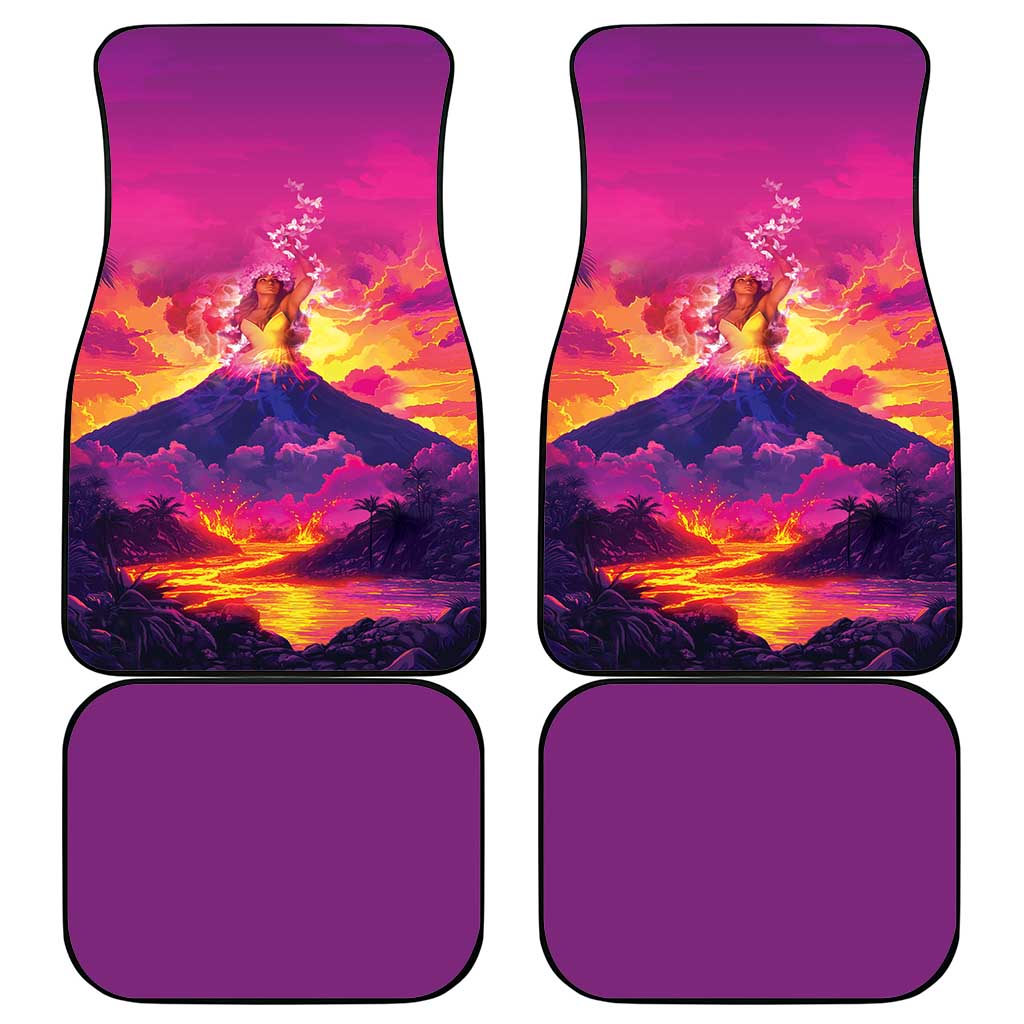 Hawaii Kilauea Volcano Car Mats There Is Pele Goddess Of The Volcano - Polynesian Pride