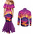 Hawaii Kilauea Volcano Couples Matching Mermaid Dress and Long Sleeve Button Shirt There Is Pele Goddess Of The Volcano - Polynesian Pride