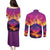 Hawaii Kilauea Volcano Couples Matching Puletasi and Long Sleeve Button Shirt There Is Pele Goddess Of The Volcano - Polynesian Pride