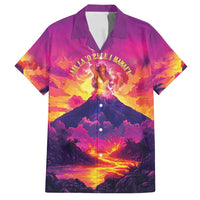 Hawaii Kilauea Volcano Family Matching Off Shoulder Maxi Dress and Hawaiian Shirt There Is Pele Goddess Of The Volcano - Polynesian Pride