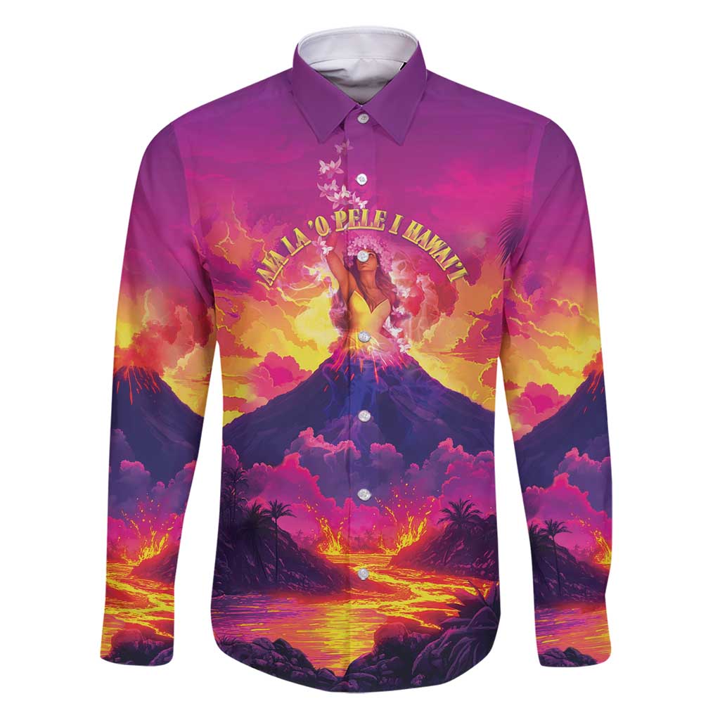 Hawaii Kilauea Volcano Family Matching Puletasi and Hawaiian Shirt There Is Pele Goddess Of The Volcano - Polynesian Pride