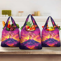 Hawaii Kilauea Volcano Grocery Bag There Is Pele Goddess Of The Volcano - Polynesian Pride