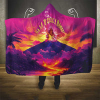 Hawaii Kilauea Volcano Hooded Blanket There Is Pele Goddess Of The Volcano - Polynesian Pride