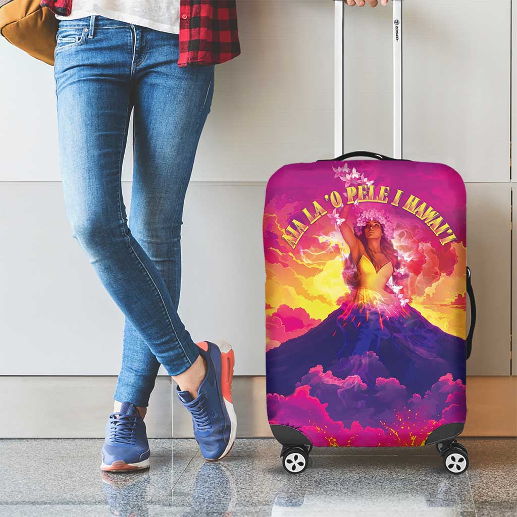 Hawaii Kilauea Volcano Luggage Cover There Is Pele Goddess Of The Volcano - Polynesian Pride