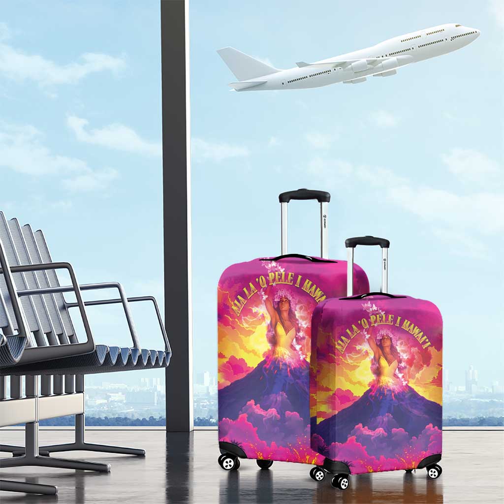 Hawaii Kilauea Volcano Luggage Cover There Is Pele Goddess Of The Volcano - Polynesian Pride
