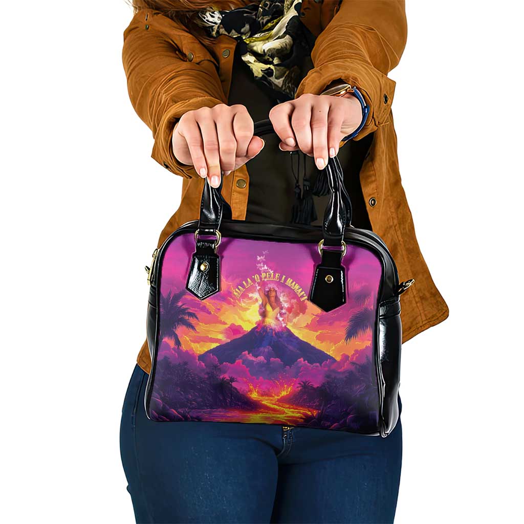 Hawaii Kilauea Volcano Shoulder Handbag There Is Pele Goddess Of The Volcano LT05 One Size Purple - Polynesian Pride