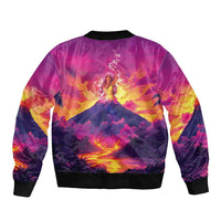 Hawaii Kilauea Volcano Sleeve Zip Bomber Jacket There Is Pele Goddess Of The Volcano - Polynesian Pride