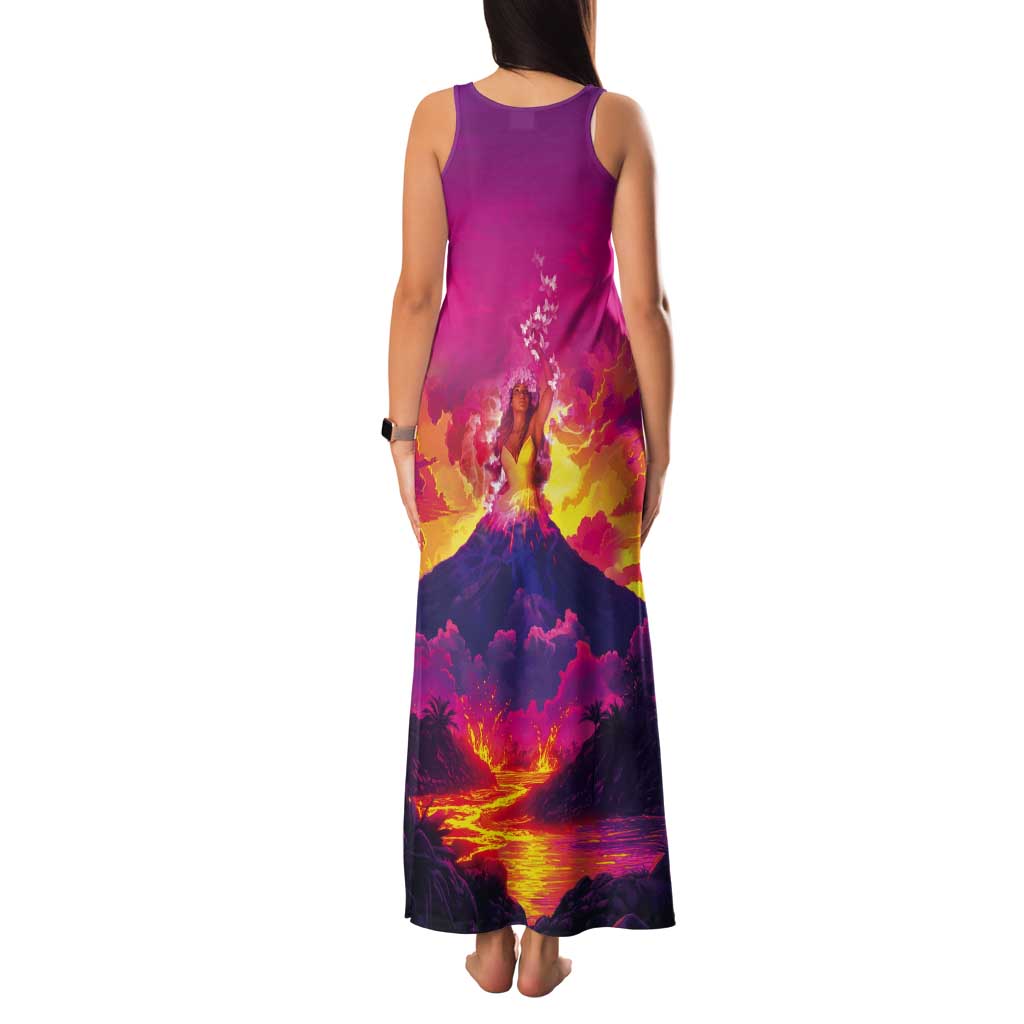 Hawaii Kilauea Volcano Tank Maxi Dress There Is Pele Goddess Of The Volcano - Polynesian Pride