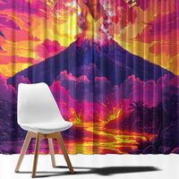 Hawaii Kilauea Volcano Window Curtain There Is Pele Goddess Of The Volcano - Polynesian Pride