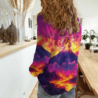 Hawaii Kilauea Volcano Women Casual Shirt There Is Pele Goddess Of The Volcano - Polynesian Pride