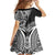 Hibiscus With Black Austronesian Tattoo Pattern Family Matching Summer Maxi Dress and Hawaiian Shirt - Polynesian Pride