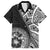 Hibiscus With Black Austronesian Tattoo Pattern Family Matching Summer Maxi Dress and Hawaiian Shirt - Polynesian Pride