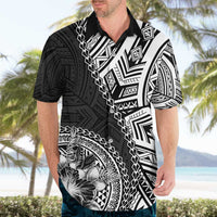 Hibiscus With Black Austronesian Tattoo Pattern Hawaiian Shirt - Polynesian Pride