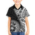 Hibiscus With Black Austronesian Tattoo Pattern Kid Hawaiian Shirt - Polynesian Pride