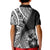 Hibiscus With Black Austronesian Tattoo Pattern Kid Polo Shirt - Polynesian Pride