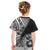 Hibiscus With Black Austronesian Tattoo Pattern Kid T Shirt - Polynesian Pride