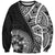 Hibiscus With Black Austronesian Tattoo Pattern Sweatshirt - Polynesian Pride