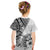 Hibiscus With White Austronesian Tattoo Pattern Kid T Shirt - Polynesian Pride