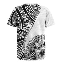 Hibiscus With White Austronesian Tattoo Pattern Rugby Jersey - Polynesian Pride