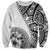 Hibiscus With White Austronesian Tattoo Pattern Sweatshirt - Polynesian Pride