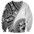Hibiscus With White Austronesian Tattoo Pattern Sweatshirt - Polynesian Pride