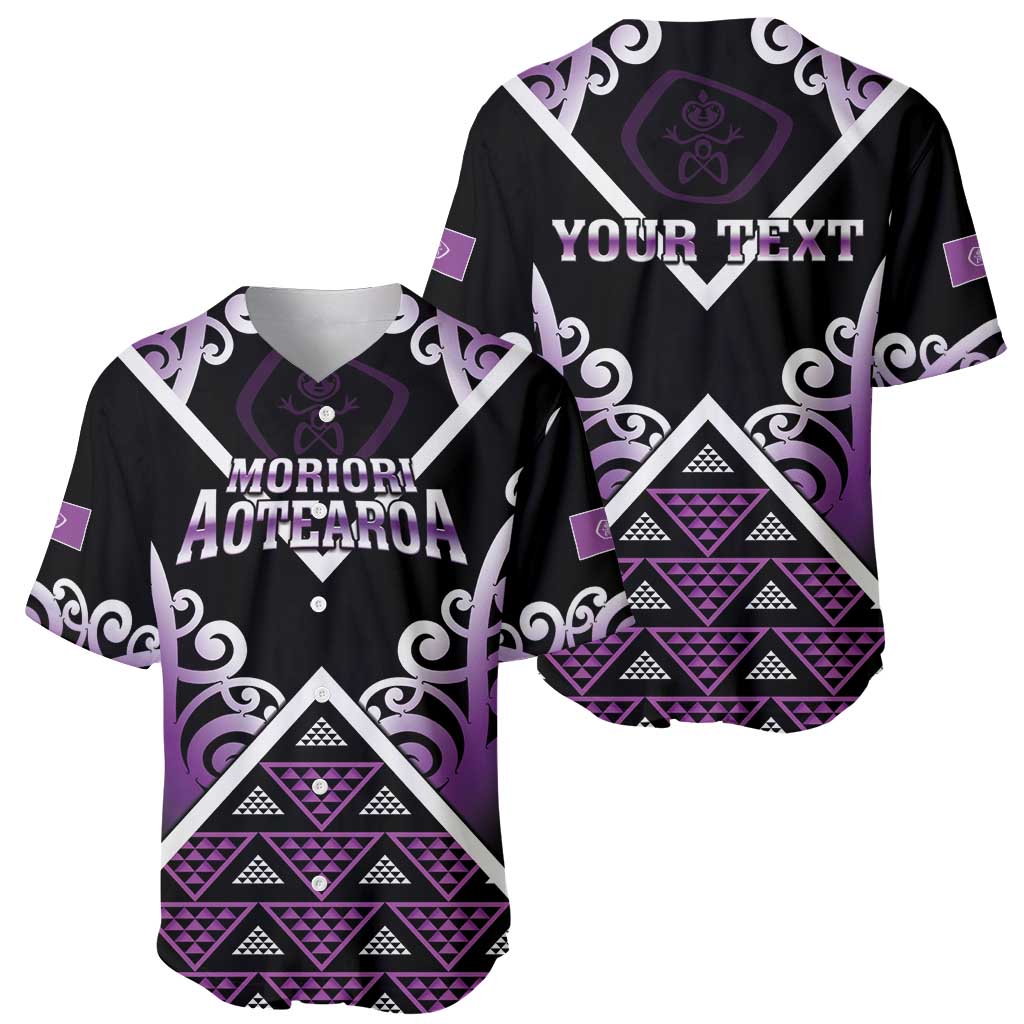 Personalised Aotearoa Moriori Baseball Jersey Maori Pattern New Zealand - Polynesian Pride