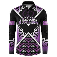 Personalised Aotearoa Moriori Button Sweatshirt Maori Pattern New Zealand - Polynesian Pride