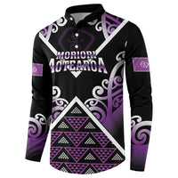 Personalised Aotearoa Moriori Button Sweatshirt Maori Pattern New Zealand - Polynesian Pride