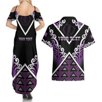 Personalised Aotearoa Moriori Couples Matching Summer Maxi Dress and Hawaiian Shirt Maori Pattern New Zealand - Polynesian Pride